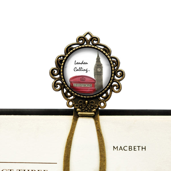 UK United Kingdom London Calling Bronze Bookmark