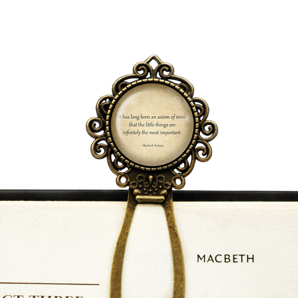 Sherlock Holmes An Axiom of Mine The Little Things Most Important Bronze Bookmark