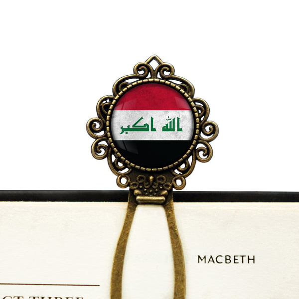 Iraq Iraqi Flag Bronze Bookmark