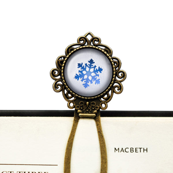 Frozen Snowflake Snow Bronze Bookmark
