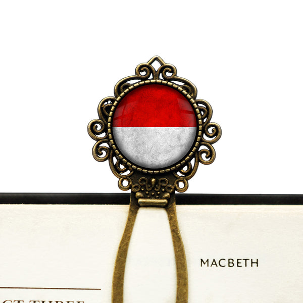 Monaco Monégasque Monacan Flag Bronze Bookmark