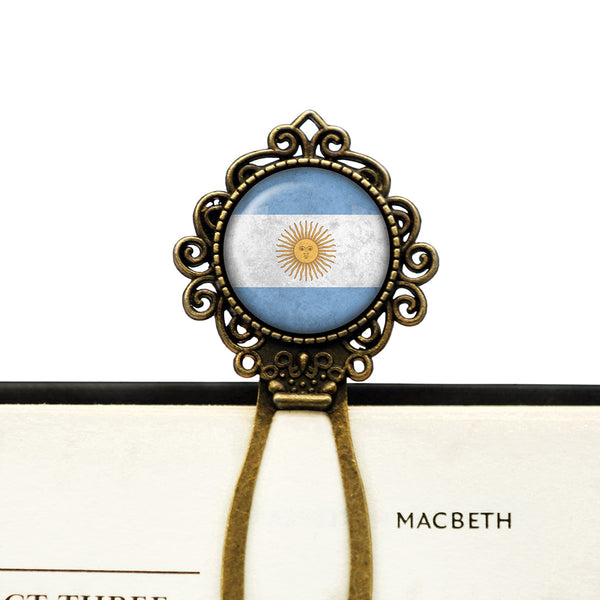 Argentina Argentinian Flag Bronze Bookmark
