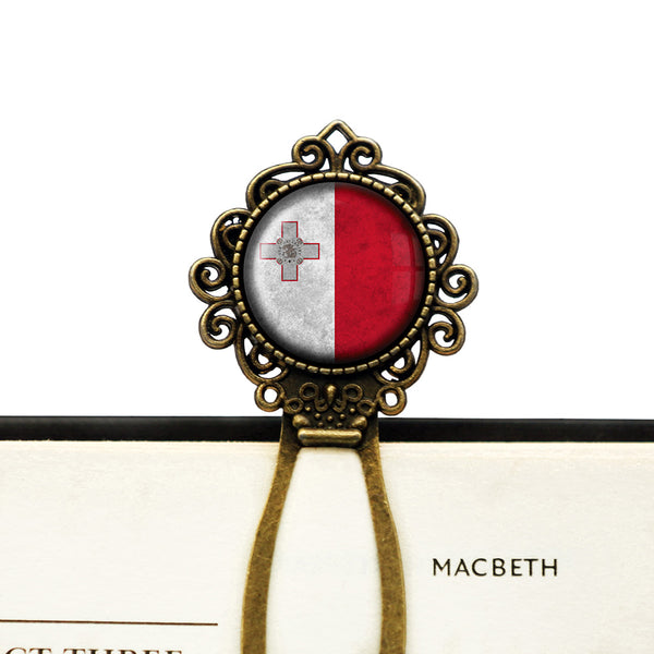 Malta Maltese Flag Bronze Bookmark