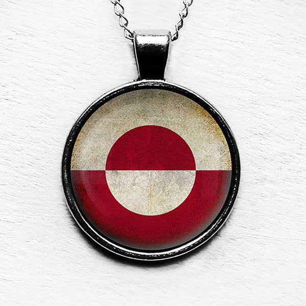 Greenland Greenlandic Flag Pendant & Necklace