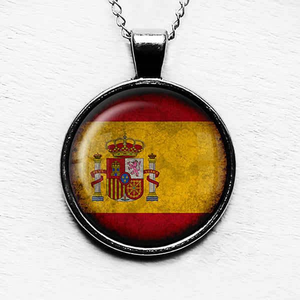 Spain Spanish España Flag Pendant & Necklace
