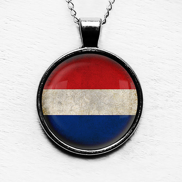 Holland Netherlands Flag Pendant & Necklace