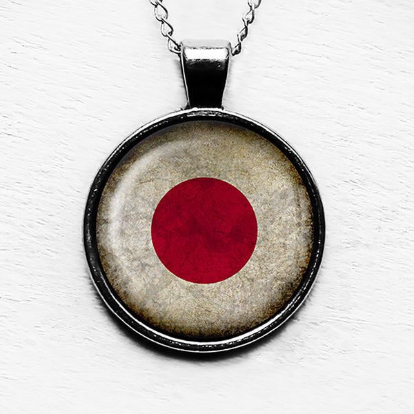Japan Japanese Flag Pendant & Necklace