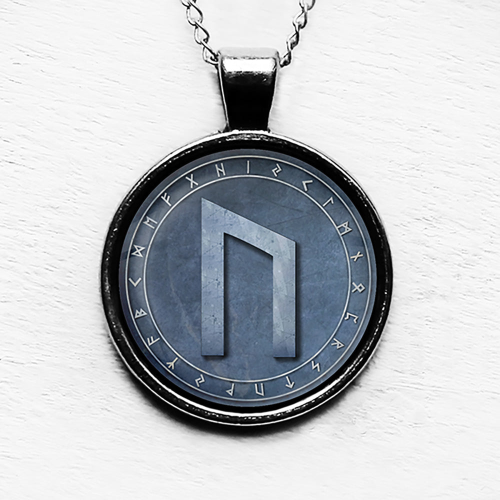 Viking Runes Elder Futhark Rune Circle U Uruz Power Pendant & Necklace ...