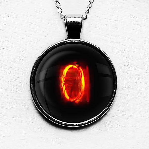 Dieselpunk Steampunk Cyberpunk Nixie Tube Print Number 0 Zero Pendant & Necklace