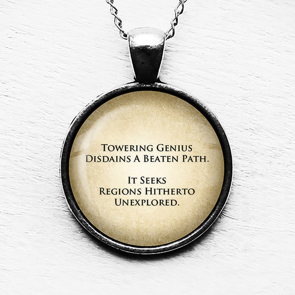 Abraham Lincoln Towering Genius Disdains a Beaten Path Pendant & Necklace