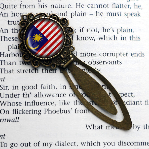 Malaysia Malaysian Flag Bronze Bookmark
