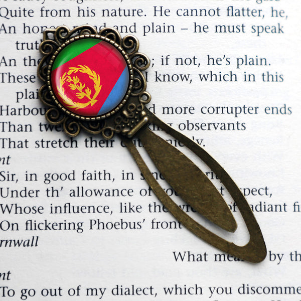 State of Eritrea Flag Bronze Bookmark
