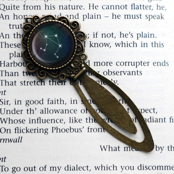Zodiac Symbol Astrology Libra Star Constellation Bronze Bookmark
