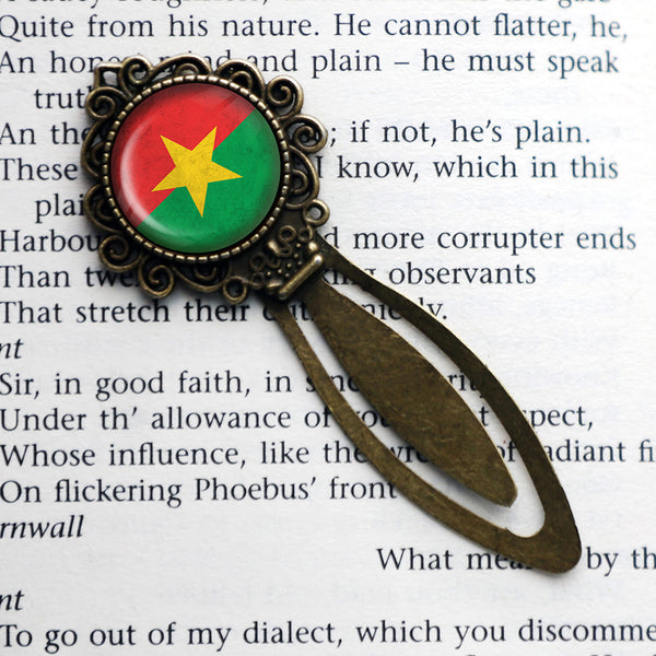 Republic of Burkina Faso Burkinese Flag Bronze Bookmark