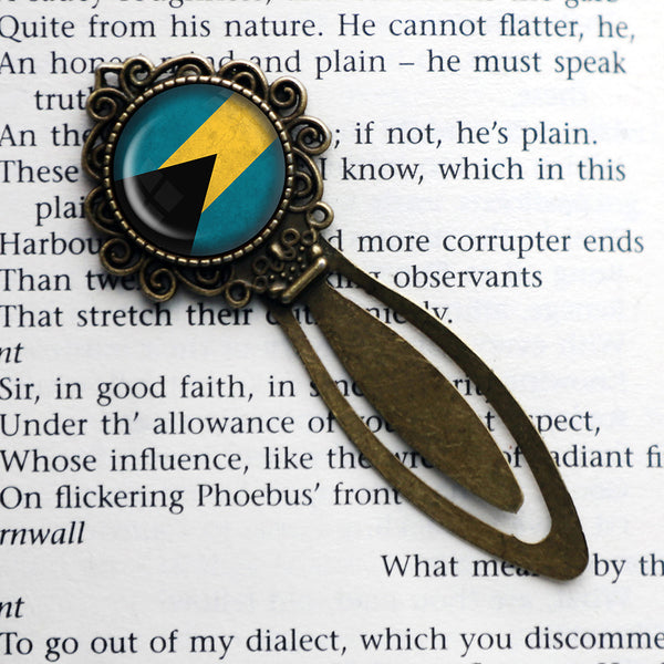 The Bahamas Bahamian Flag Bronze Bookmark