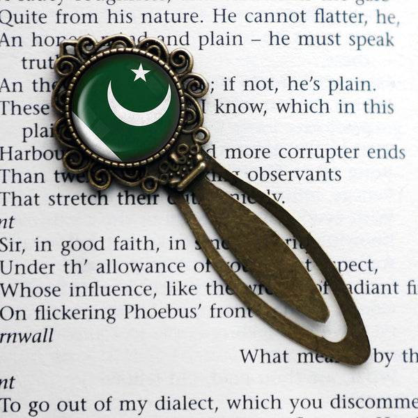 Islamic Republic of Pakistan Flag Bronze Bookmark