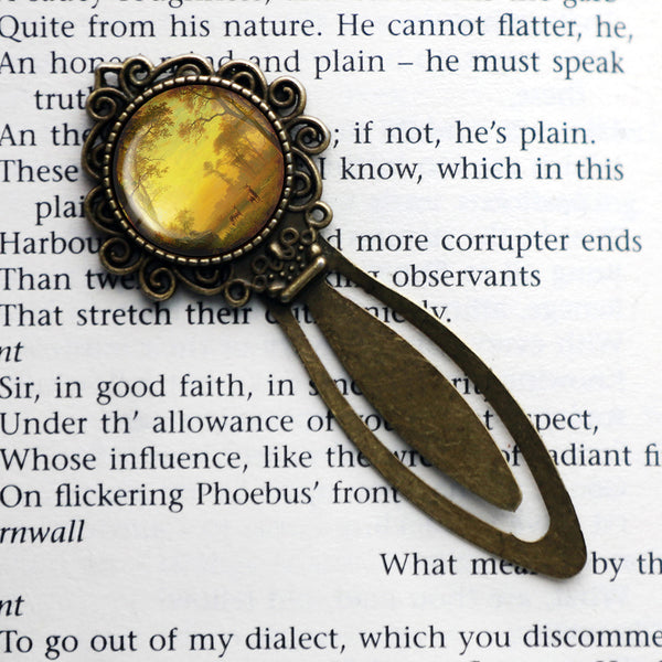 Albert Bierstadt Light in the Forest Classic Artwork Bronze Bookmark
