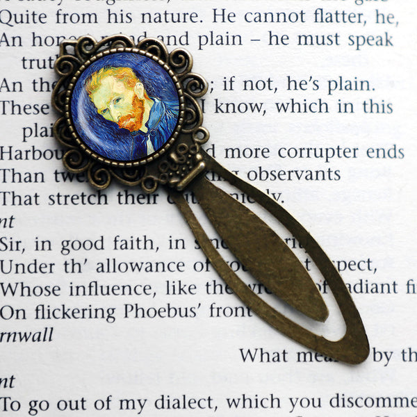 Vincent Van Gogh Self Portrait 1889 Classic Artwork Bronze Bookmark