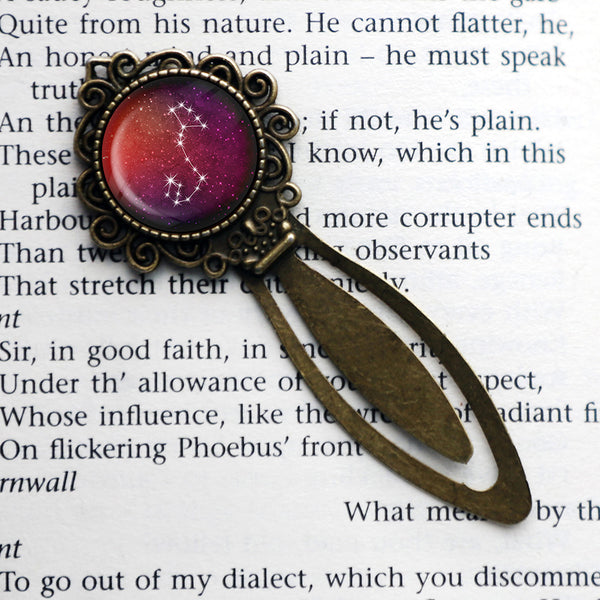 Zodiac Symbol Astrology Scorpio Star Star Constellation Bronze Bookmark