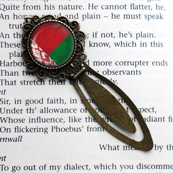 Belarus Belarusian Flag Bronze Bookmark
