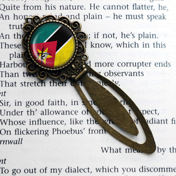 Republic of Mozambique Mozambican Flag Bronze Bookmark