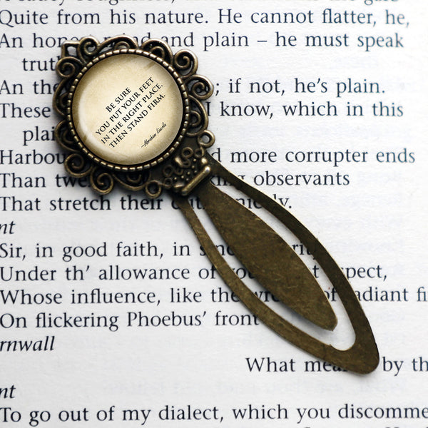 Abraham Lincoln Stand Firm Bronze Bookmark
