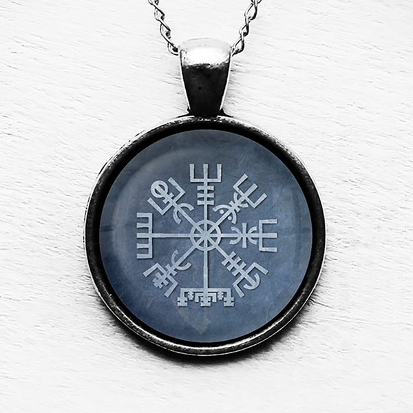 Viking Runes Vegvisir Viking Compass Pendant & Necklace
