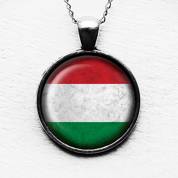Hungary Hungarian Flag Pendant & Necklace