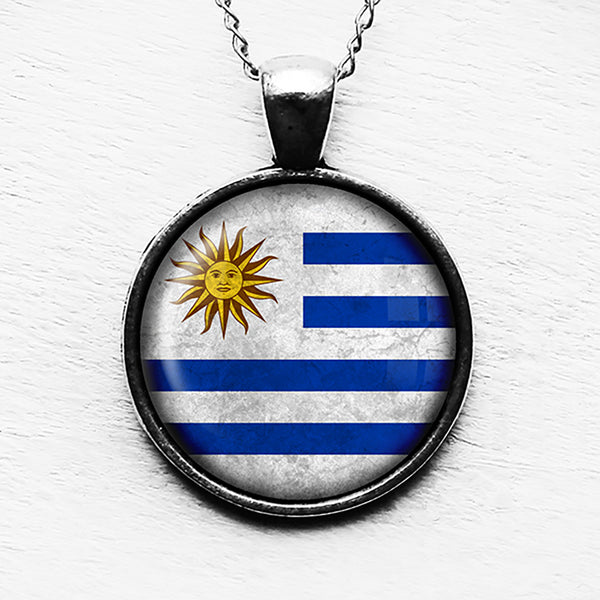 Uruguay Uruguayan Flag Pendant & Necklace