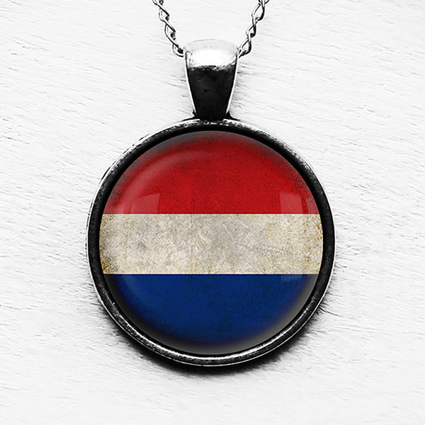 Holland Netherlands Flag Pendant & Necklace