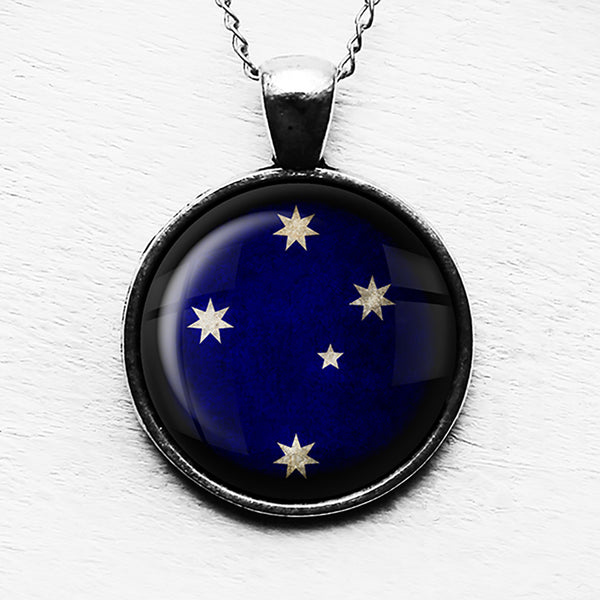 Australia Australian Southern Cross Flag Pendant & Necklace