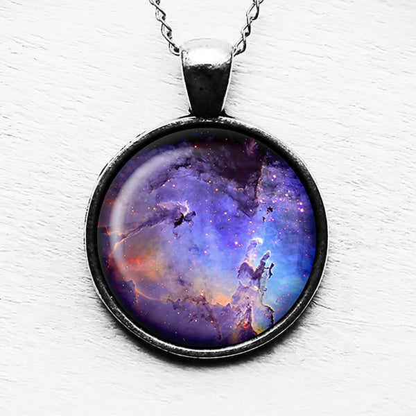 NASA Photograph Nebula Swirls Pendant & Necklace