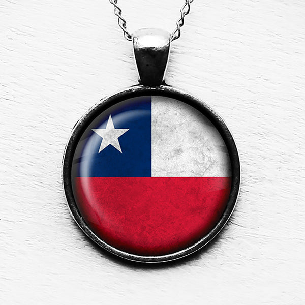 Chile Chilean Flag Pendant & Necklace