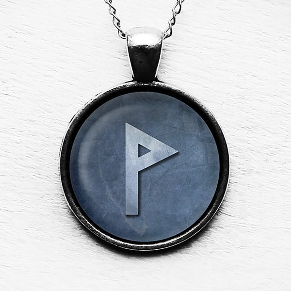 Viking Runes Elder Futhark W Wunjo Joy Pendant & Necklace