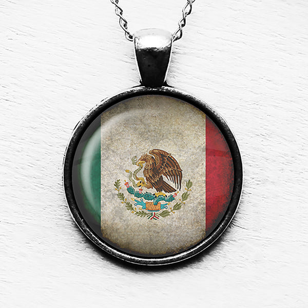 Mexico Mexican Flag Pendant & Necklace