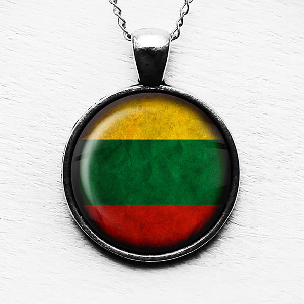 Lithuania Lithuanian Flag Pendant & Necklace