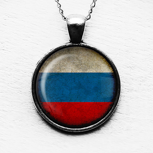 Russia Russian Россия Flag Pendant & Necklace