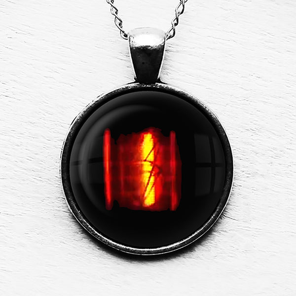 Dieselpunk Steampunk Cyberpunk Nixie Tube Print Number 1 One Pendant & Necklace