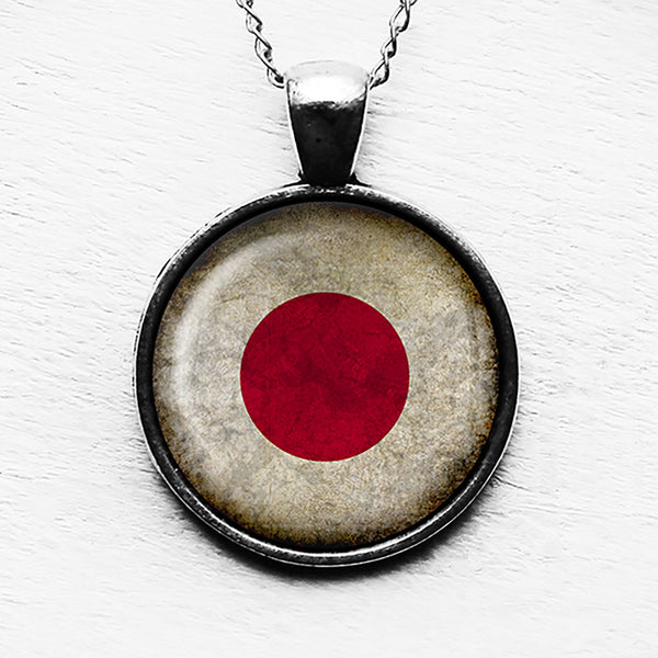 Japan Japanese Flag Pendant & Necklace