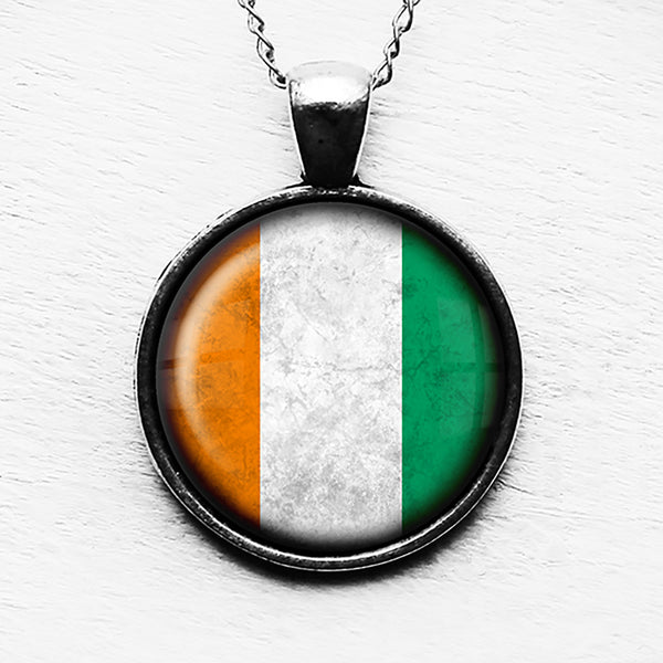 Ivory Coast Côte d'Ivoire Flag Pendant & Necklace