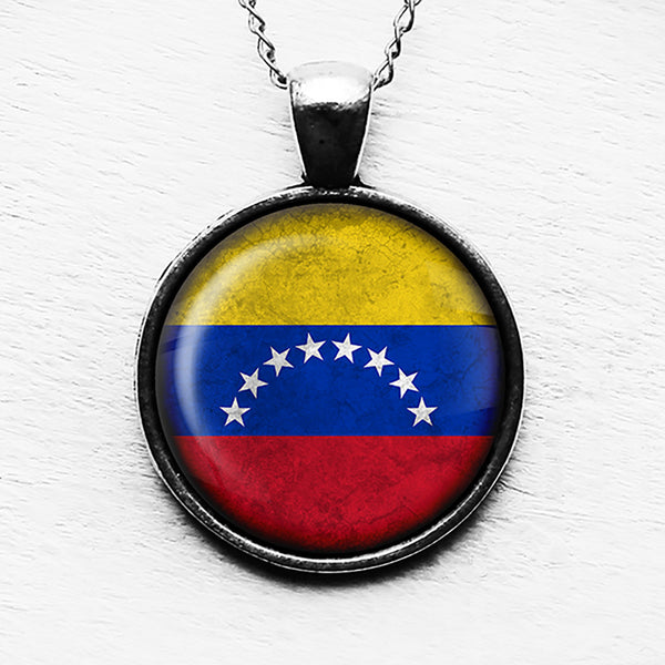 Venezuela Venezuelan Flag Pendant & Necklace