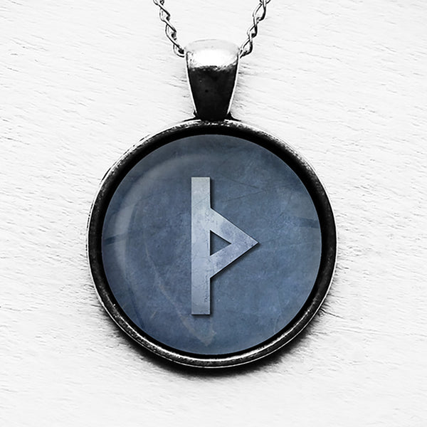 Viking Runes Elder Futhark TH Thurisaz Thor Pendant & Necklace