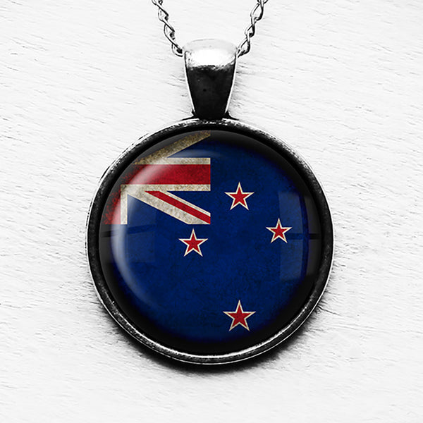 New Zealand Flag Pendant & Necklace