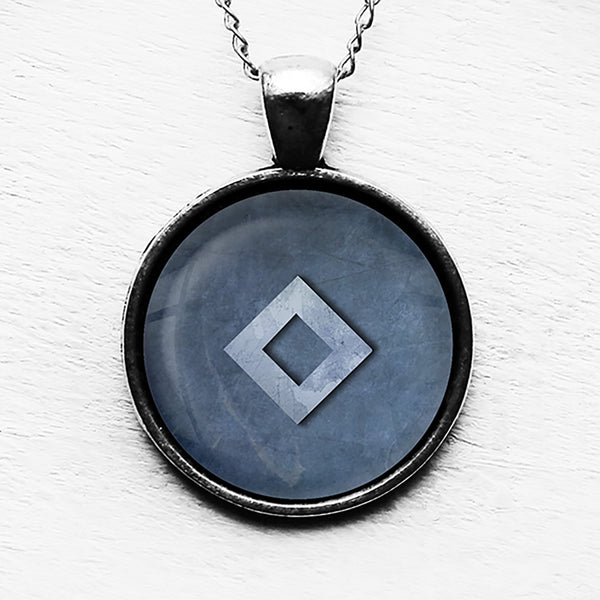 Viking Runes Elder Futhark NG Inguz Fertility Pendant & Necklace