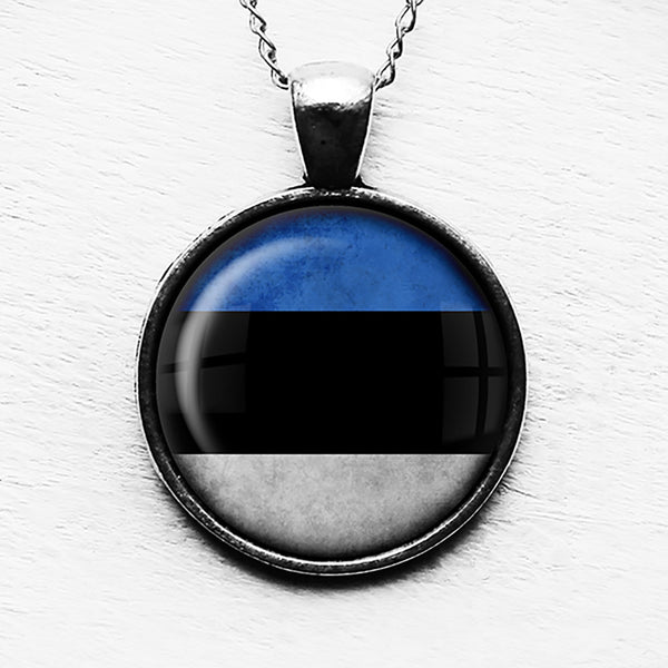 Estonia Estonian Flag Pendant & Necklace