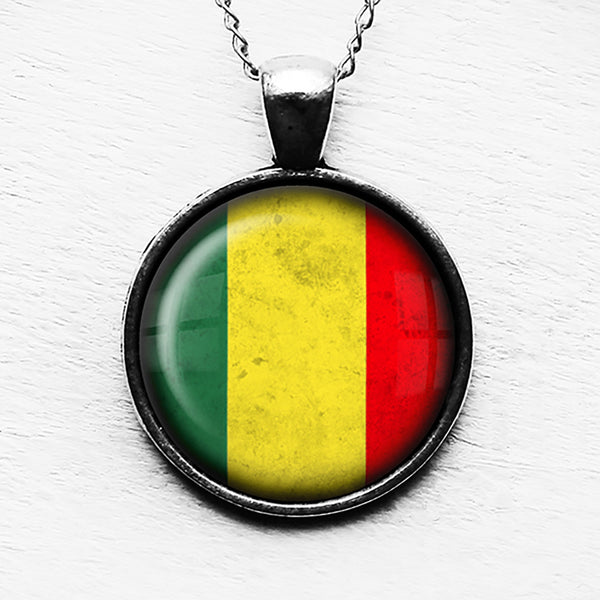 Mali Flag Pendant & Necklace