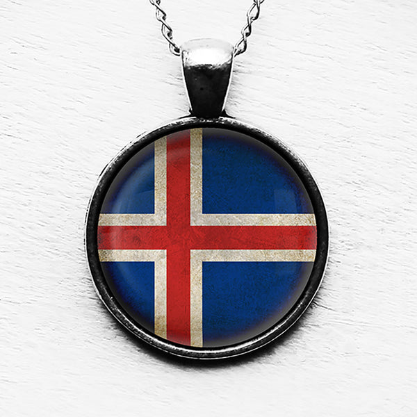 Iceland Icelandic Flag Pendant & Necklace