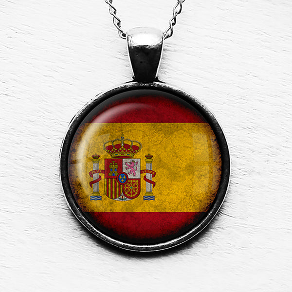 Spain Spanish España Flag Pendant & Necklace