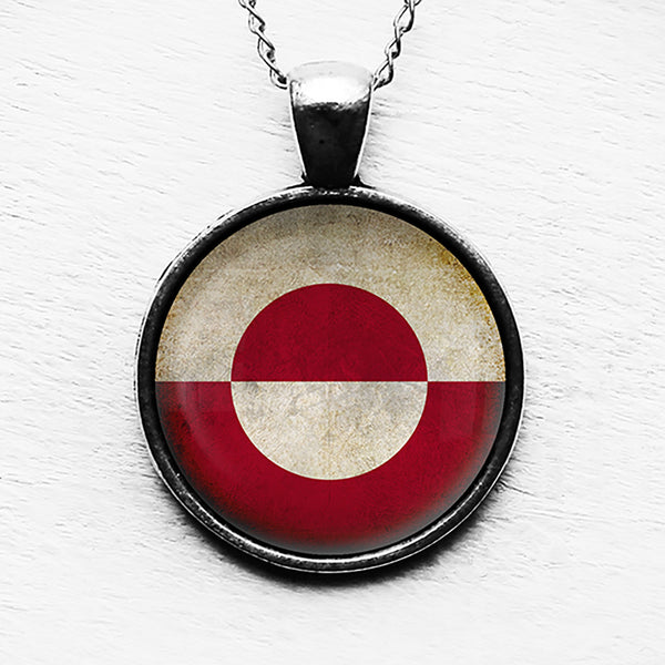 Greenland Greenlandic Flag Pendant & Necklace