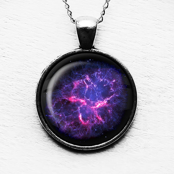 NASA Photograph Nebula Rays of Pink Pendant & Necklace